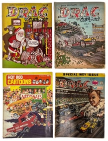 Vintage Hot Rod Cartoon and DRAG Magazine Collection