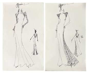 Luxury Fashion Brands | Original Designer Sketch | One of a Kind Artwork
