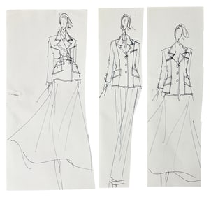Luxury Fashion Brands | Original Designer Sketch | One of a Kind Artwork