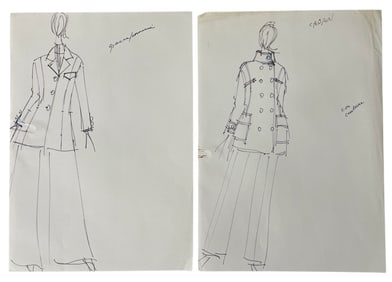 Luxury Fashion Brands | Original Designer Sketch | One of a Kind Artwork