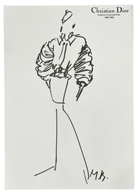 Christian Dior | Original Designer Sketch | One of a Kind Artwork