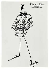Christian Dior | Original Designer Sketch | One of a Kind Artwork