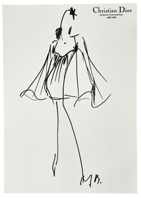 Christian Dior | Original Designer Sketch | One of a Kind Artwork