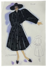 Christian Dior | Original Designer Sketch | One of a Kind Artwork