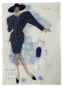 Christian Dior | Original Designer Sketch | One of a Kind Artwork