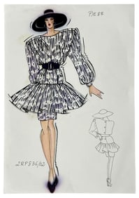 Christian Dior | Original Designer Sketch | One of a Kind Artwork