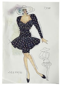 Christian Dior | Original Designer Sketch | One of a Kind Artwork