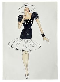 Christian Dior | Original Designer Sketch | One of a Kind Artwork