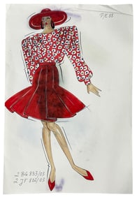 Christian Dior | Original Designer Sketch | One of a Kind Artwork