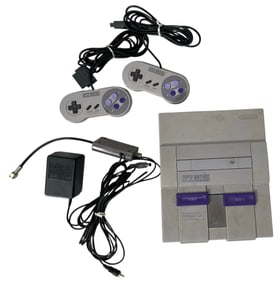 Super Nintendo Console with Remote Controls