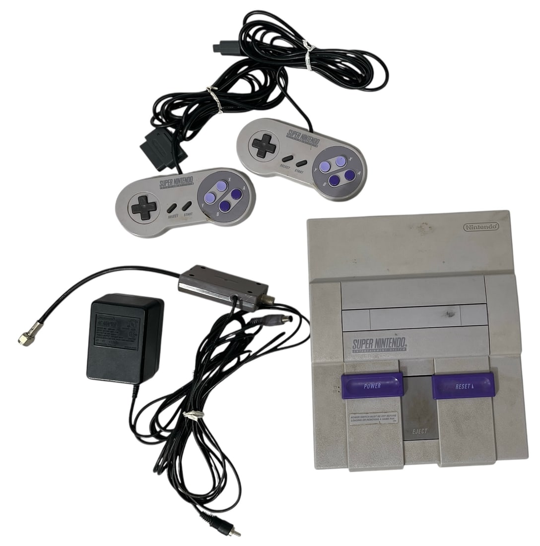 Super Nintendo Console with Remote Controls (1 of 5)