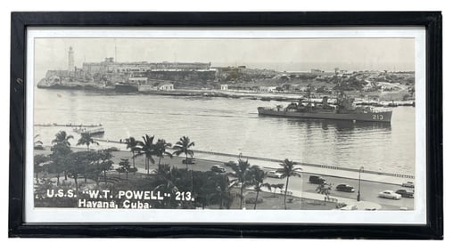 Framed Photo of USS WT Powell | Havana Cuba
