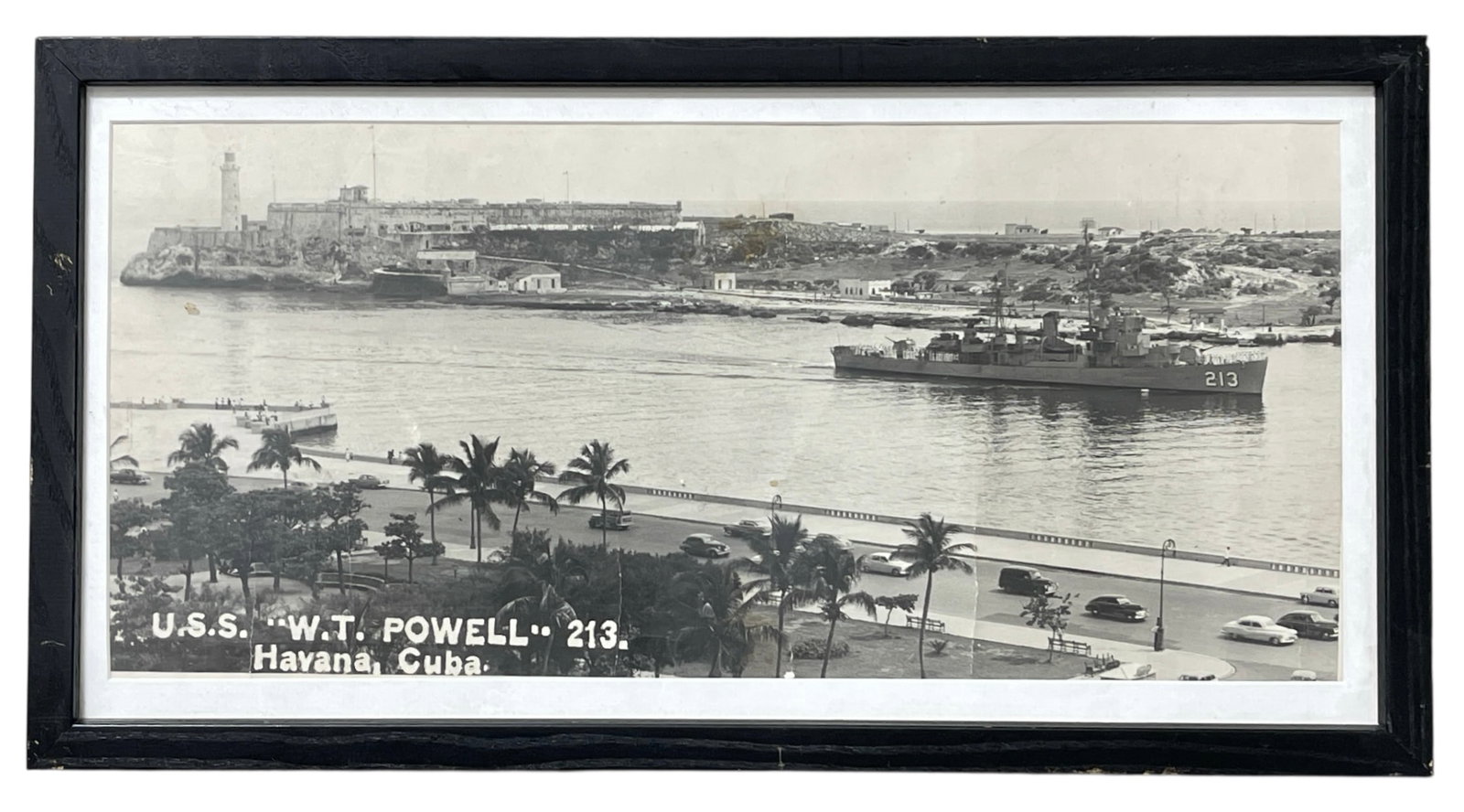 Framed Photo of USS WT Powell | Havana Cuba: Framed Photo of USS WT Powell | Havana Cuba
