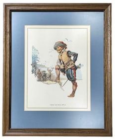 Framed Captain John Smith Illustration
