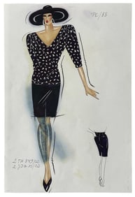 Christian Dior | Original Designer Sketch | One of a Kind Artwork