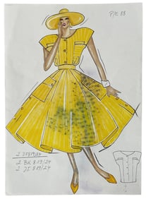 Christian Dior | Original Designer Sketch | One of a Kind Artwork