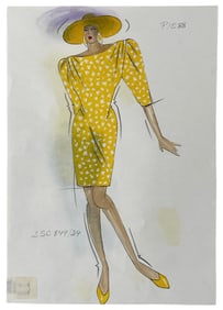 Christian Dior | Original Designer Sketch | One of a Kind Artwork