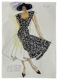 Christian Dior | Original Designer Sketch | One of a Kind Artwork