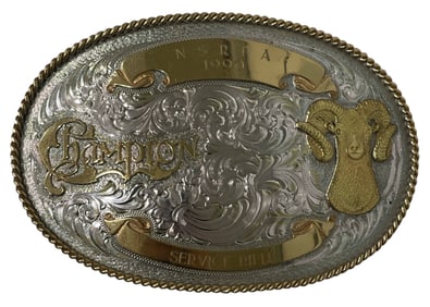 1990 NSRPA | Montana Silversmiths Sterling Silver Belt Buck