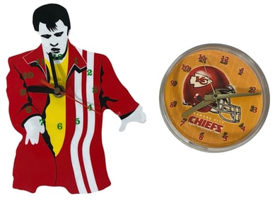 Elvis and The Chiefs Clock Collection