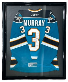 Signed San Jose Sharks NHL Hockey Framed Shirt
