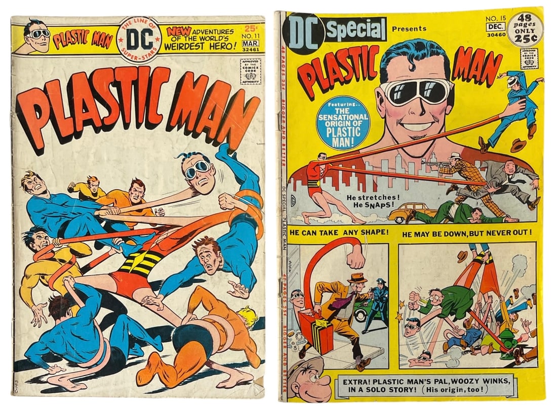 DCs Vintage Comic Book | Plastic Man | No. 11 and 15 (1 of 3)