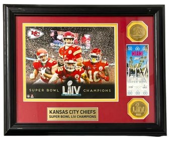 Framed Kansas City Chiefs | Photo Coins and Ticket