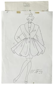 Christian Dior | Original Designer Sketch | One of a Kind Artwork