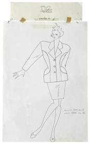 Christian Dior | Original Designer Sketch | One of a Kind Artwork