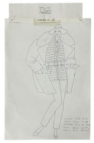Christian Dior | Original Designer Sketch | One of a Kind Artwork