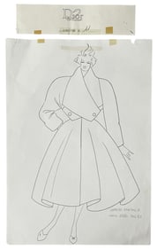 Christian Dior | Original Designer Sketch | One of a Kind Artwork