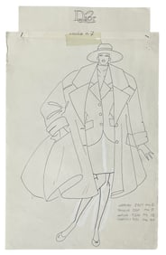 Christian Dior | Original Designer Sketch | One of a Kind Artwork