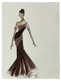 Luxury Fashion Brands | Original Designer Sketch | One of a Kind Artwork