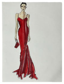 Luxury Fashion Brands | Original Designer Sketch | One of a Kind Artwork