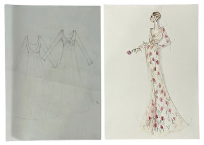 Luxury Fashion Brands | Original Designer Sketch | One of a Kind Artwork