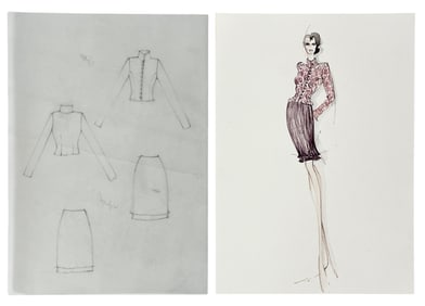 Luxury Fashion Brands | Original Designer Sketch | One of a Kind Artwork