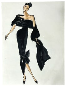 Luxury Fashion Brands | Original Designer Sketch | One of a Kind Artwork