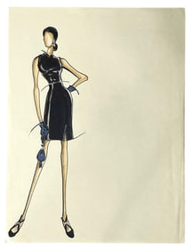 Luxury Fashion Brands | Original Designer Sketch | One of a Kind Artwork