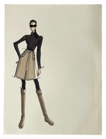 Luxury Fashion Brands | Original Designer Sketch | One of a Kind Artwork