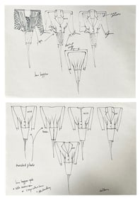 Luxury Fashion Brands | Original Designer Sketch | One of a Kind Artwork