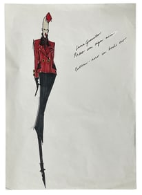Luxury Fashion Brands | Original Designer Sketch | One of a Kind Artwork