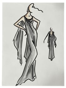 Luxury Fashion Brands | Original Designer Sketch | One of a Kind Artwork