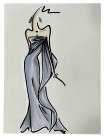 Luxury Fashion Brands | Original Designer Sketch | One of a Kind Artwork