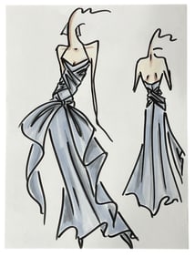 Luxury Fashion Brands | Original Designer Sketch | One of a Kind Artwork