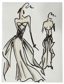 Luxury Fashion Brands | Original Designer Sketch | One of a Kind Artwork