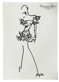 Christian Dior | Original Designer Sketch | One of a Kind Artwork