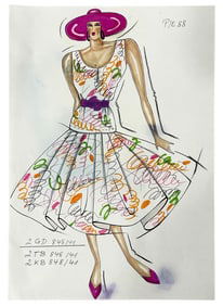 Christian Dior | Original Designer Sketch | One of a Kind Artwork
