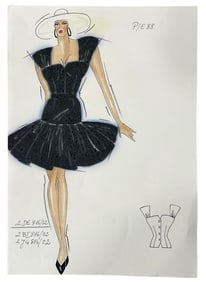 Christian Dior | Original Designer Sketch | One of a Kind Artwork