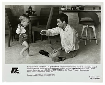 Bruce Lee With Son Brandon