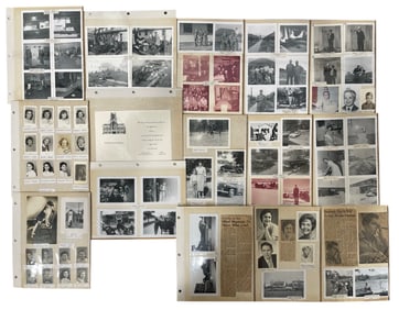 Vintage Photo Album Pages with Photos and Documents